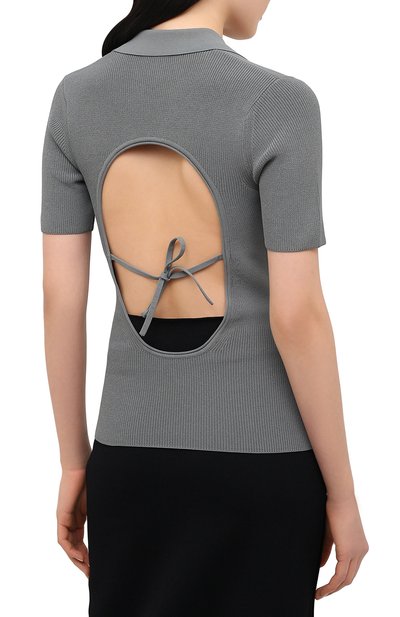 Пуловер из вискозы JACQUEMUS зеленого цвета по цене 22700 руб., арт. 203KN59/202510, фото 4 Пуловер из вискозы JACQUEMUS, арт. 203KN59/202510, фото 4