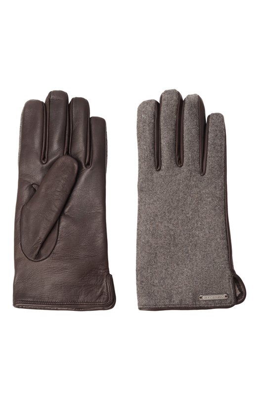 Комбинированные перчатки Corneliani 26Q318-2620584 Коричневый  26Q318-2620584 Фото 3