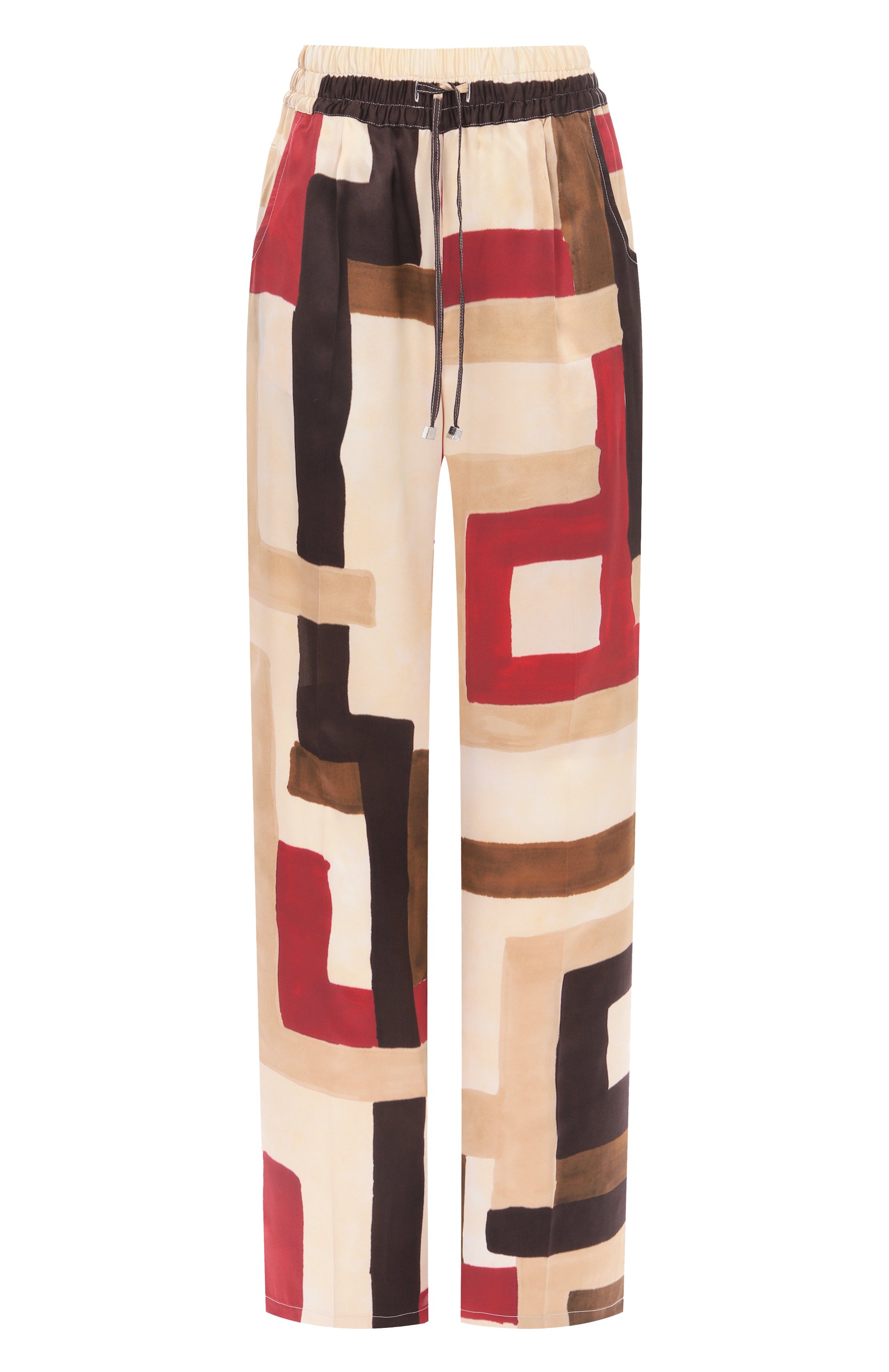 Атласные брюки KITON разноцветного цвета по цене 136500 руб., арт. D48122K0926E09, фото 1 Атласные брюки KITON, арт. D48122K0926E09, фото 1