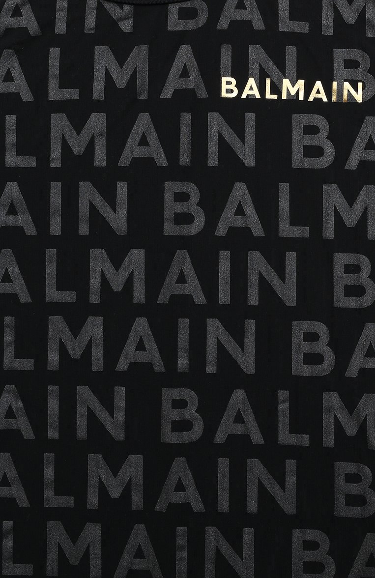 Детского слитный купальник BALMAIN черного цвета, арт. BTCA09 | Фото 3 (Материал внешний: Синтетический материал; Девочки Кросс-КТ: Купальники-пляж; Нос: Не проставлено; Принт: С принтом; Автоматизация состава: Проставлено; Ростовка одежда: 10 - 11 лет | 140 - 146см, 12 лет | 152 см, 13 - 15 лет | 158 см, 8 лет | 128 см)