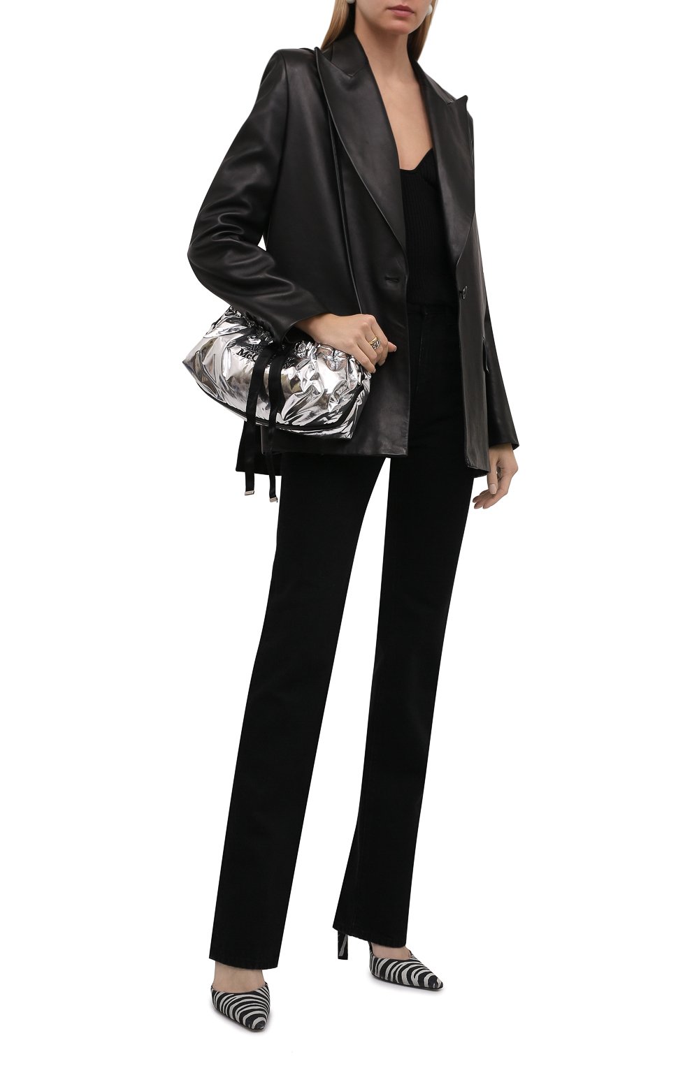 Сумка the bundle mini ALEXANDER MCQUEEN серебряного цвета по цене 99500 руб., арт. 676286/14A45, фото 3 Сумка the bundle mini ALEXANDER MCQUEEN, арт. 676286/14A45, фото 3