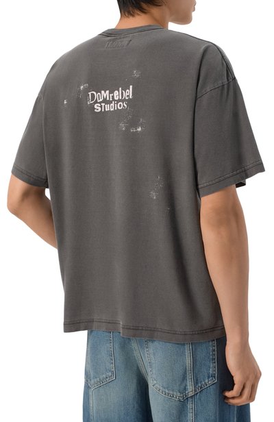 Хлопковая футболка DOMREBEL темно-серого цвета по цене 22100 руб., арт. M SMITTEN/T-SHIRT, фото 4 Хлопковая футболка DOMREBEL, арт. M SMITTEN/T-SHIRT, фото 4