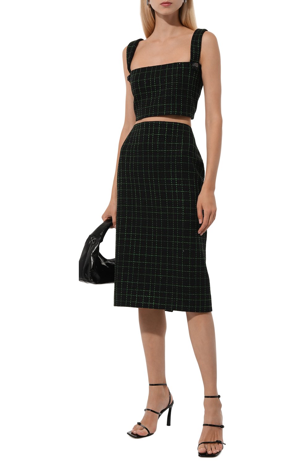 Твидовая юбка ELIE SAAB черного цвета по цене 82900 руб., арт. SK058N, фото 2 Твидовая юбка ELIE SAAB, арт. SK058N, фото 2