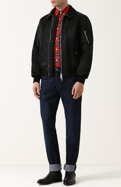 Утепленный бомбер на молнии с отложным воротником BURBERRY, арт. 4058192, фото 2