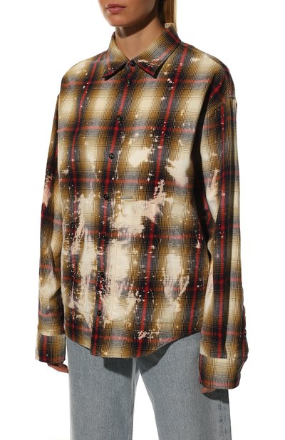 Хлопковая рубашка DSQUARED2 разноцветного цвета по цене 55900 руб., арт. S75DL0817/S52230, фото 3 Хлопковая рубашка DSQUARED2, арт. S75DL0817/S52230, фото 3