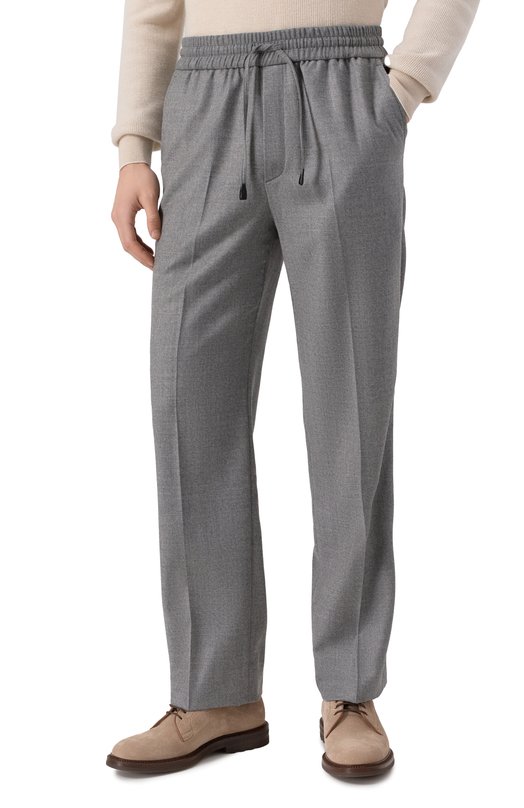 Шерстяные брюки Brioni RP2Z0L/0ZA0J Серый  RP2Z0L/0ZA0J Фото 3