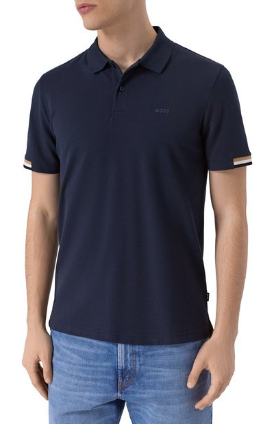 Хлопковое поло BOSS, арт. 50467113, фото 3