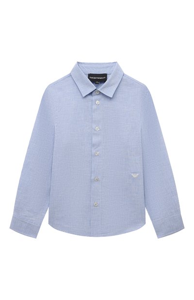Рубашка из хлопка и льна EMPORIO ARMANI, арт. 3D4CJD/4N8JZ, фото 1