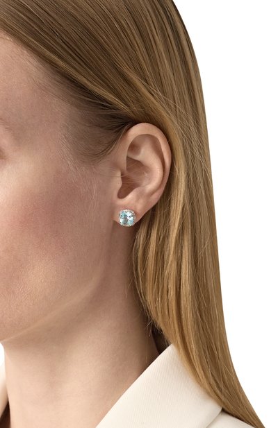 Серьги-пусеты с голубым топазом SECRETS JEWELRY, арт. СПГТКС0605, фото 2