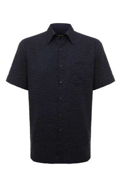 Мужская рубашка из хлопка и шелка GIORGIO ARMANI, арт. 4SGCC099/T04S7