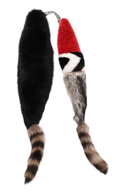 Женский меховой шарф из лисы и енота MIU MIU, арт. MYY159-1LCW-F0N98