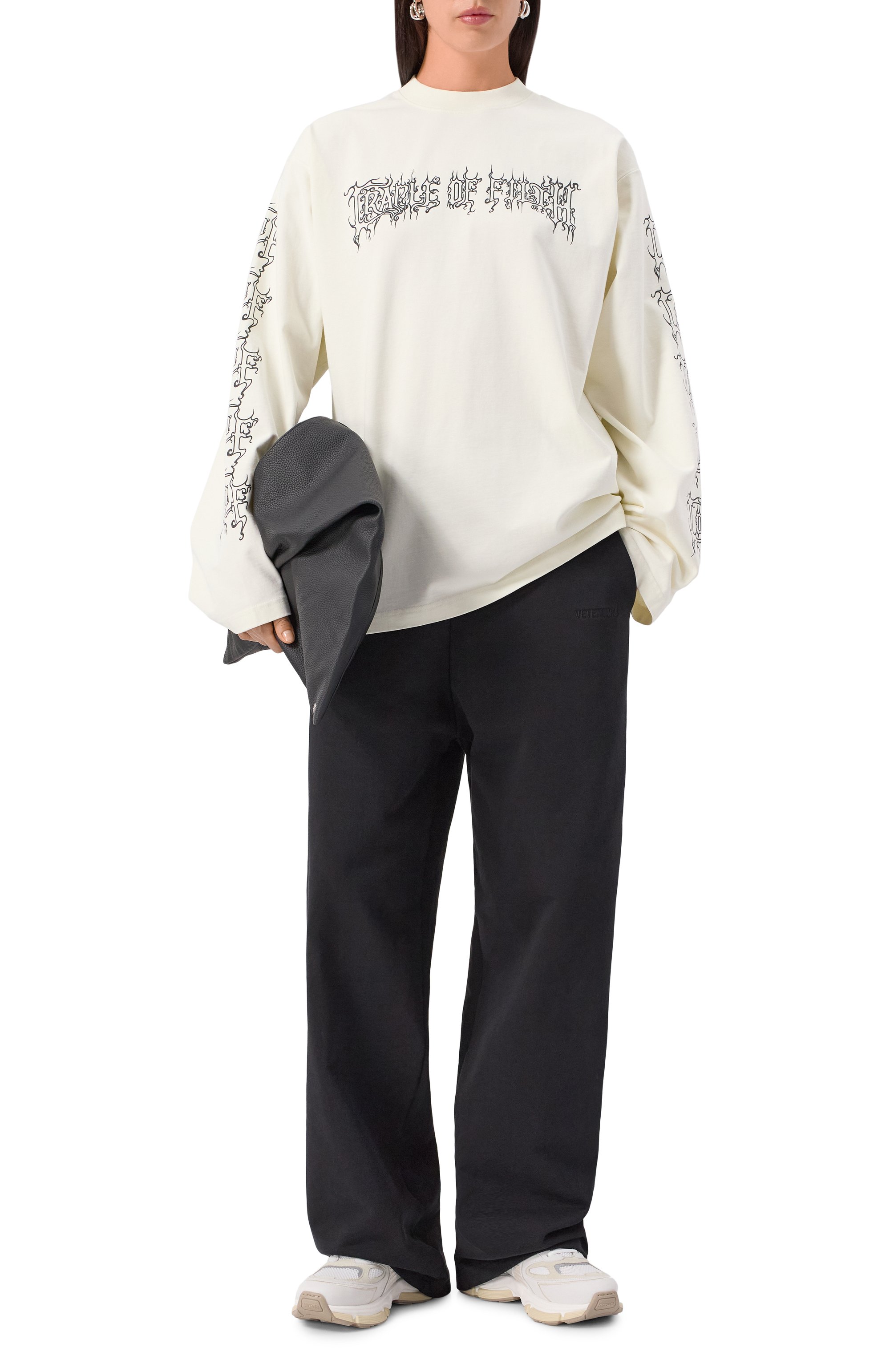 Хлопковый лонгслив VETEMENTS, арт. UCF76LS100I/1100 INTERL0CK, фото 5