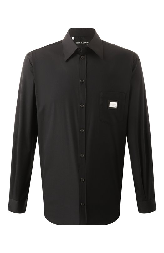 Хлопковая рубашка Dolce & Gabbana G5JG4T/FU5U8 Чёрный G5JG4T/FU5U8