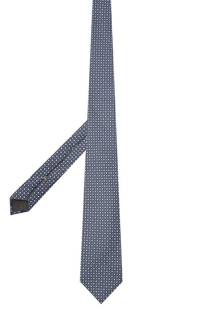 Шелковый галстук CANALI темно-синего цвета по цене 11500 руб., арт. 18/HJ03289, фото 2 Шелковый галстук CANALI, арт. 18/HJ03289, фото 2
