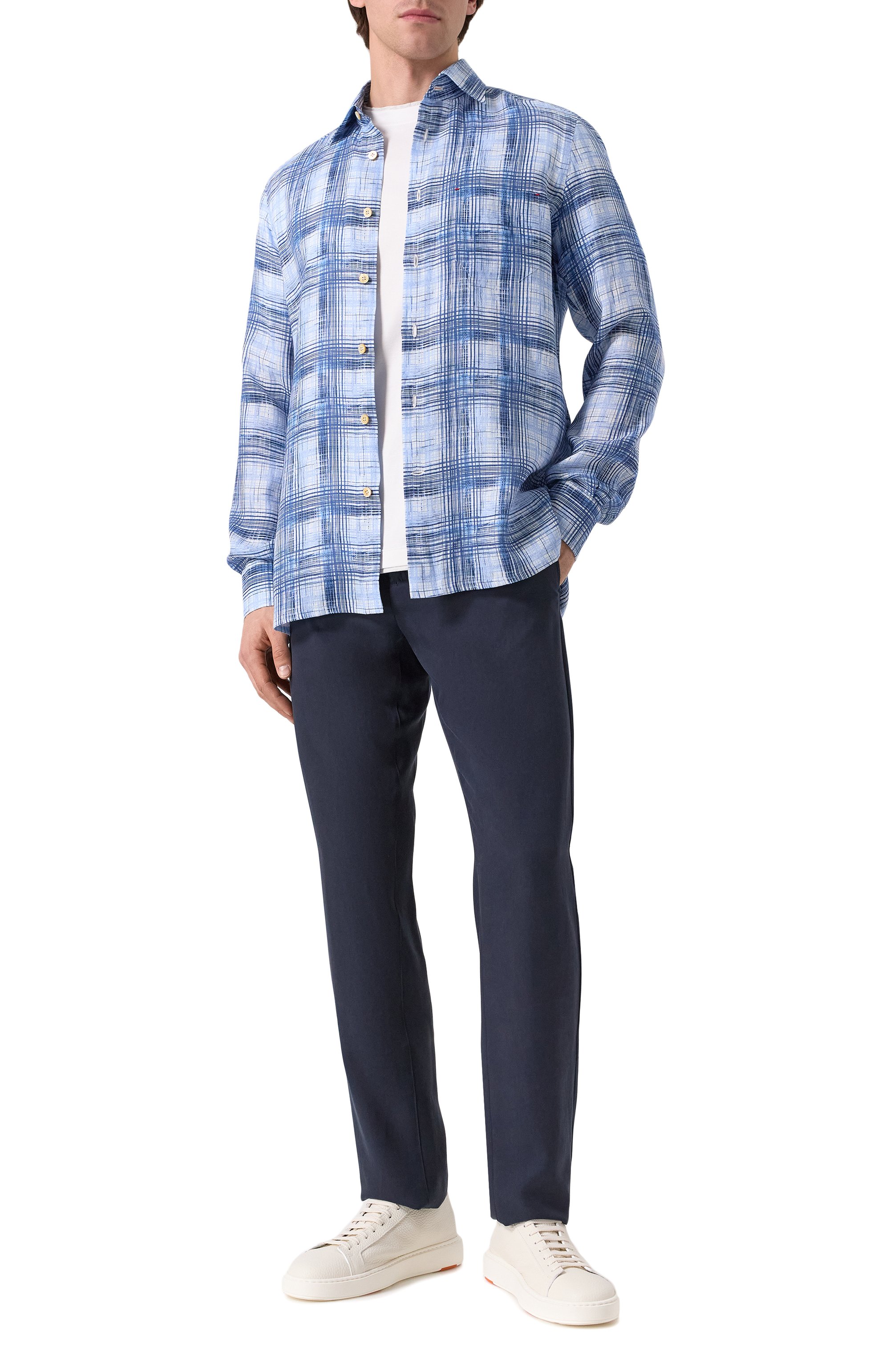 Льняная рубашка KITON, арт. UMCNERH0924407, фото 2