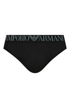 Мужские брифы EMPORIO ARMANI черного цвета, арт. 110814/3F535 | Фото 1 (Кросс-КТ: бельё; Материал внешний: Синтетический материал; Материал сплава: Проставлено; Нос: Не проставлено; Мужское Кросс-КТ: Трусы)