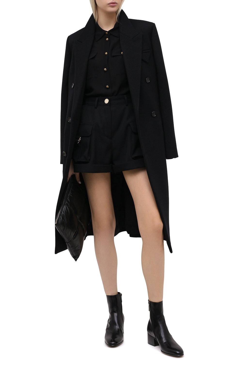 Кожаные ботильоны james SAINT LAURENT, арт. 632502/1YU00, фото 2