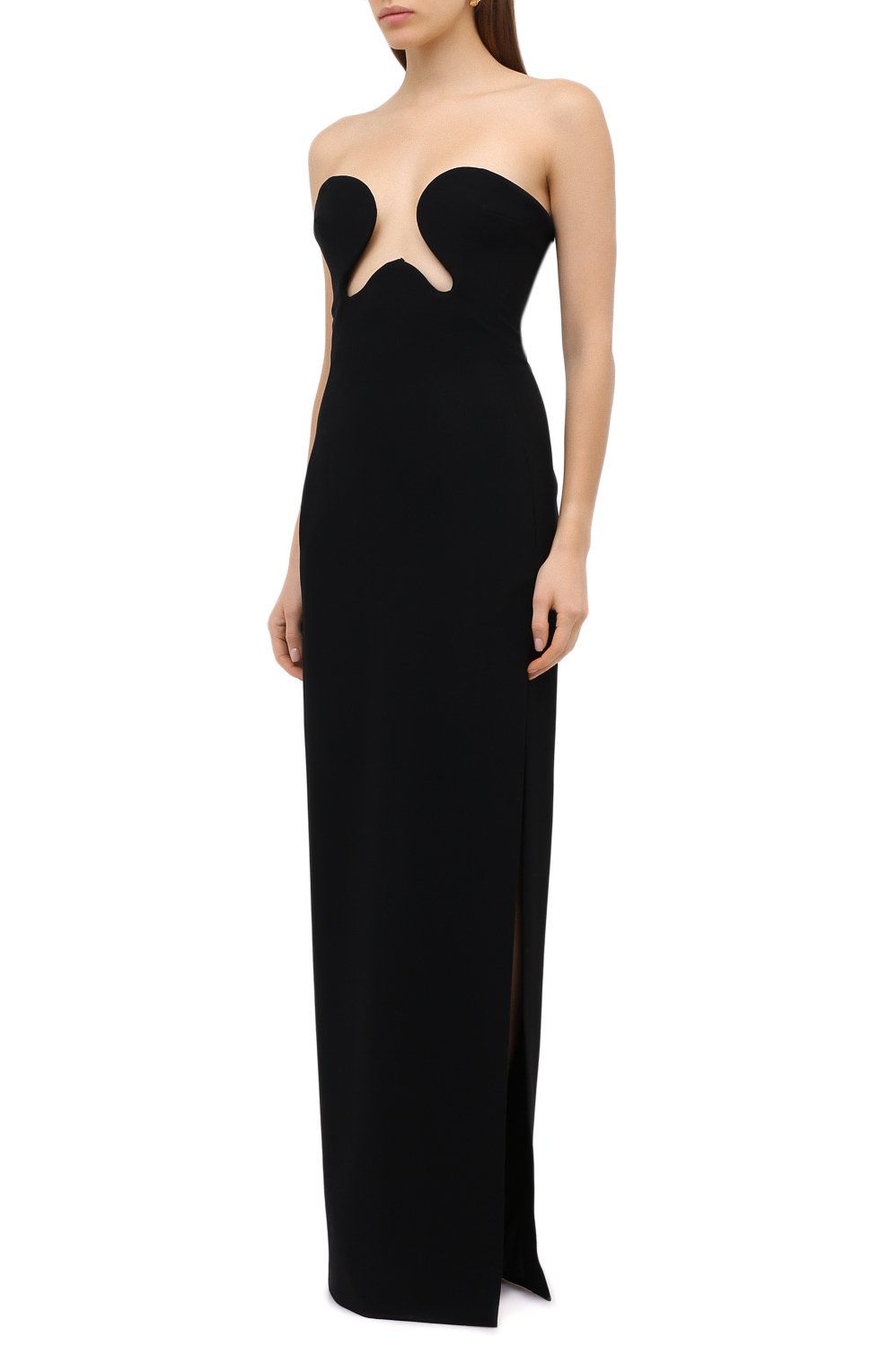 Шерстяное платье SAINT LAURENT черного цвета по цене 398500 руб., арт. 615809/Y024K, фото 3 Шерстяное платье SAINT LAURENT, арт. 615809/Y024K, фото 3