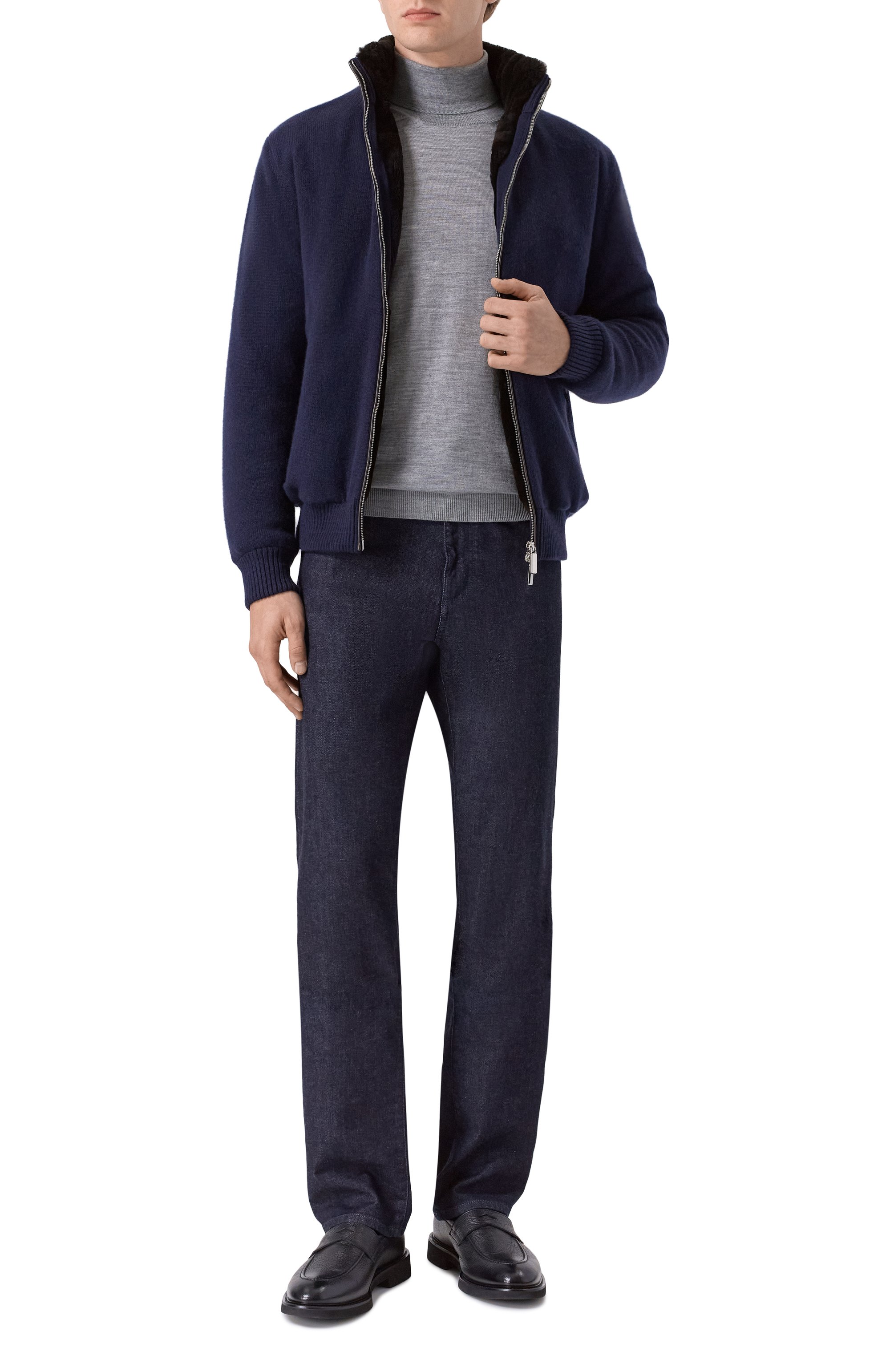 Кардиган с подкладкой из бобра ANDREA CAMPAGNA, арт. WU26WS510-09C-FWSPC1, фото 2