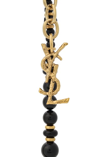 Колье SAINT LAURENT черного цвета по цене 249500 руб., арт. 834733/Y15BR 2073, фото 3 Колье SAINT LAURENT, арт. 834733/Y15BR 2073, фото 3