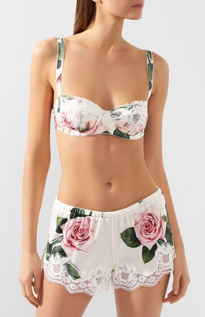 Шелковые шорты DOLCE & GABBANA белого цвета по цене 57800 руб., арт. 03A02T/FSAZD, фото 2 Шелковые шорты DOLCE & GABBANA, арт. 03A02T/FSAZD, фото 2