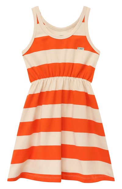 Хлопковое платье TINYCOTTONS оранжевого цвета по цене 9750 руб., арт. SS23-033, фото 1 Хлопковое платье TINYCOTTONS, арт. SS23-033, фото 1