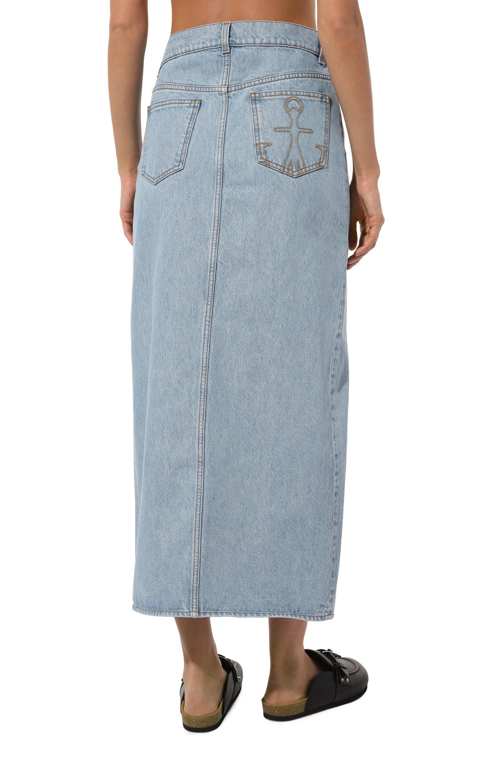 Джинсовая юбка JW ANDERSON голубого цвета по цене 61500 руб., арт. DK0016 PG1335, фото 4 Джинсовая юбка JW ANDERSON, арт. DK0016 PG1335, фото 4