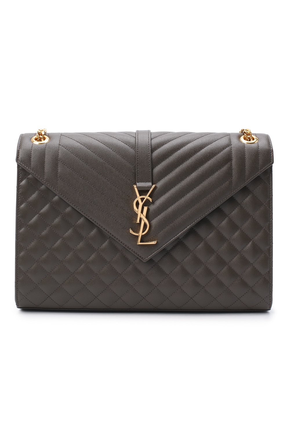 Сумка envelope large SAINT LAURENT темно-серого цвета по цене 236500 руб., арт. 600166/B0W91, фото 1 Сумка envelope large SAINT LAURENT, арт. 600166/B0W91, фото 1