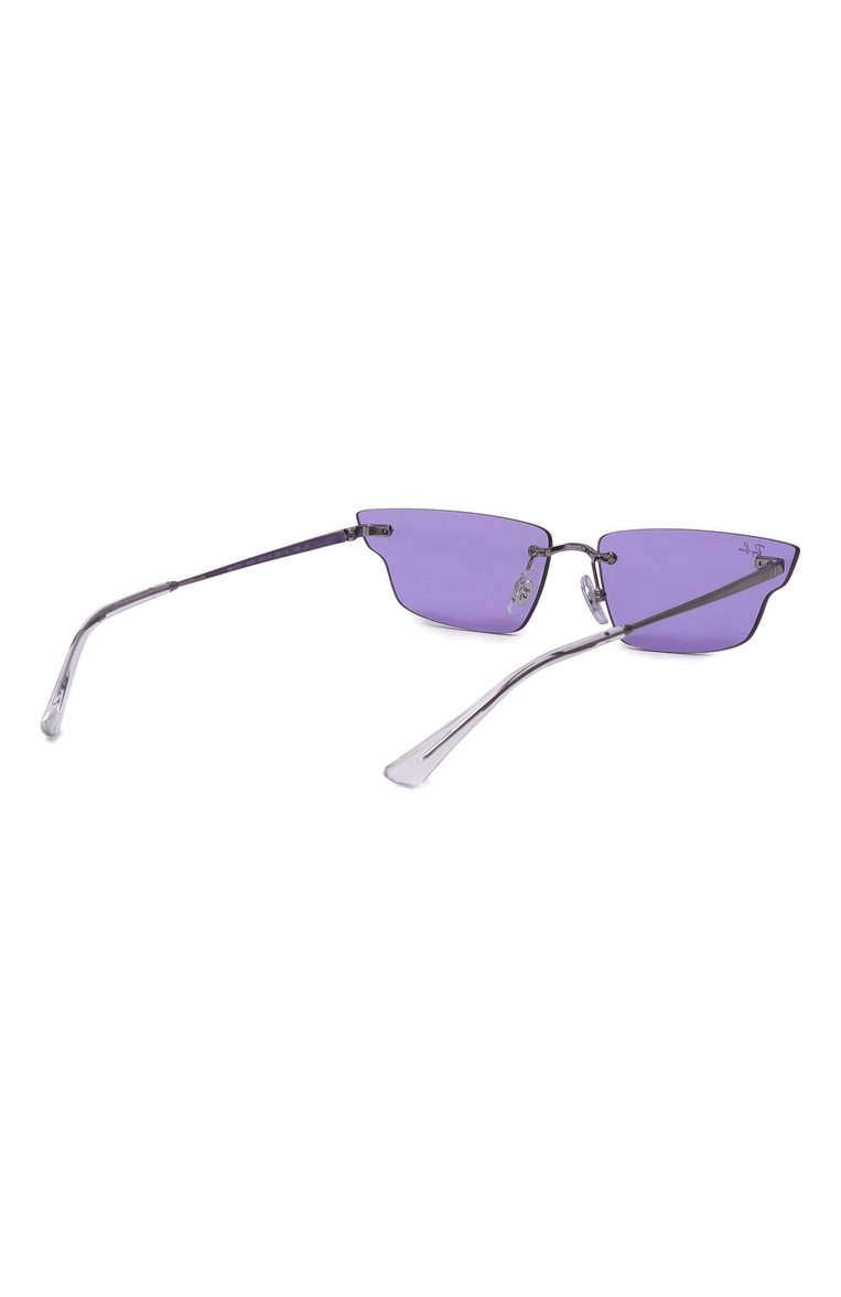 Женские солнцезащитные очки RAY-BAN сиреневого цвета, арт. 3731-004/1A | Фото 4 (Нос: Не проставлено; Тип очков: С/з; Материал: Металл; Оптика Гендер: оптика-женское; Очки форма: Безоправные)