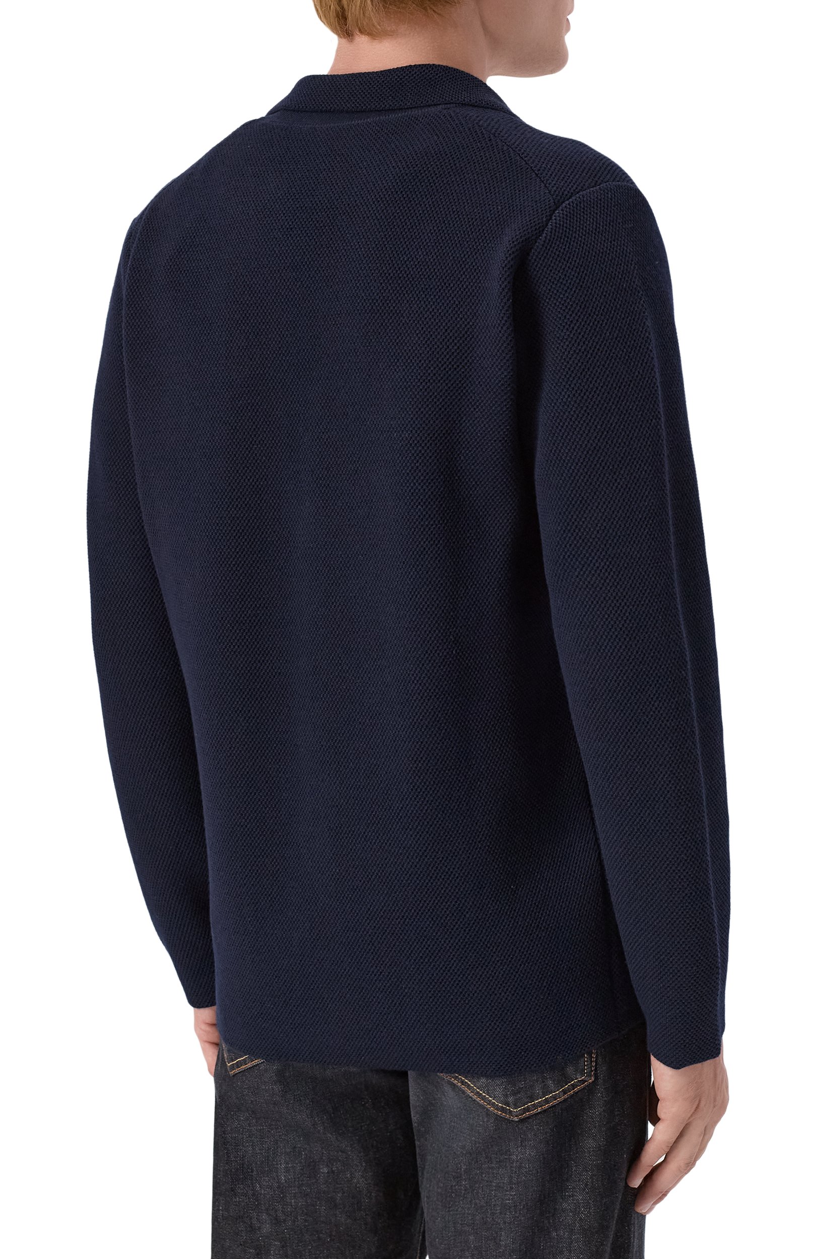 Шерстяной пиджак CORNELIANI темно-синего цвета по цене 97300 руб., арт. 28M588/2A25165, фото 4 Шерстяной пиджак CORNELIANI, арт. 28M588/2A25165, фото 4