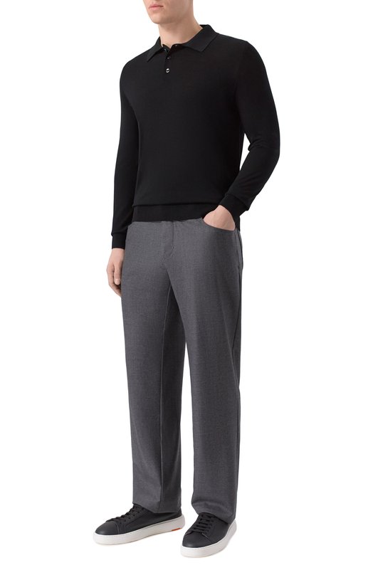 Шерстяные брюки Zilli J5T101M0201VSGE00 Серый  J5T101M0201VSGE00 Фото 2