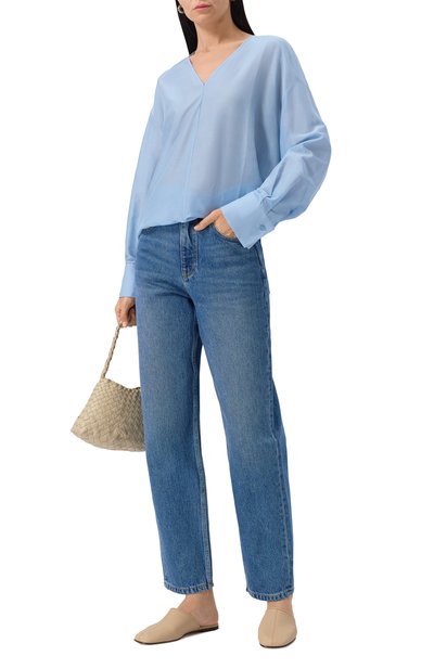 Блузка из хлопка и шелка 12 STOREEZ, арт. 125275, фото 2