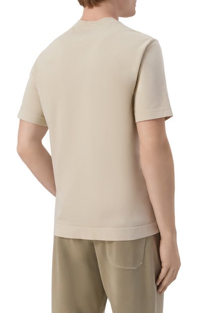 Хлопковая футболка CIRCOLO 1901 светло-бежевого цвета по цене 15450 руб., арт. CN5218, фото 4 Хлопковая футболка CIRCOLO 1901, арт. CN5218, фото 4