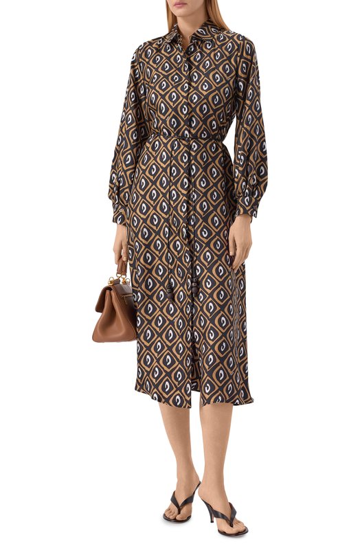 Шелковое платье Max Mara MXMGIARA Чёрный  MXMGIARA Фото 2