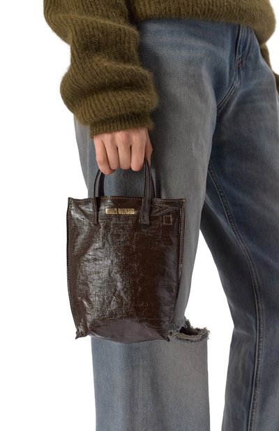 Сумка UMA WANG темно-коричневого цвета по цене 39950 руб., арт. UB0061, фото 2 Сумка UMA WANG, арт. UB0061, фото 2