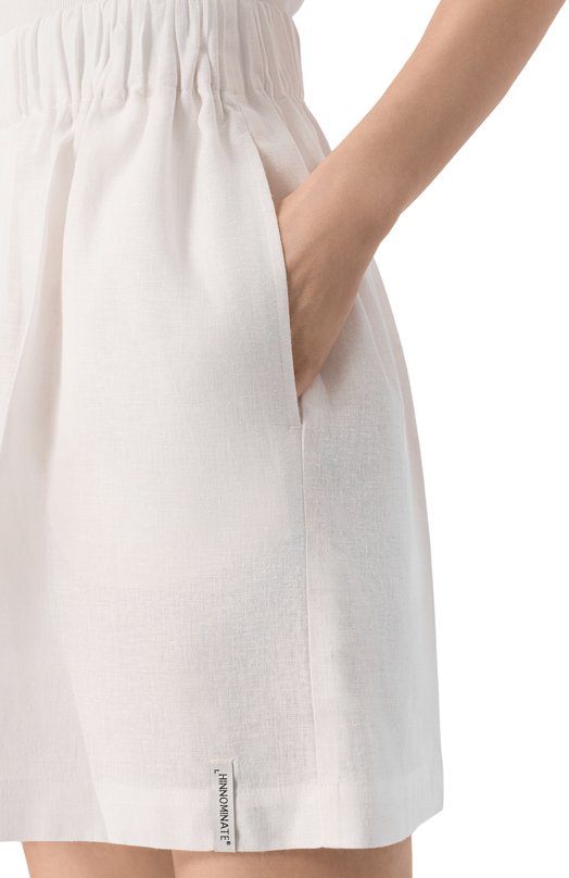 Шорты изо льна и вискозы HINNOMINATE HMABW02644 Белый  HMABW02644 Фото 5