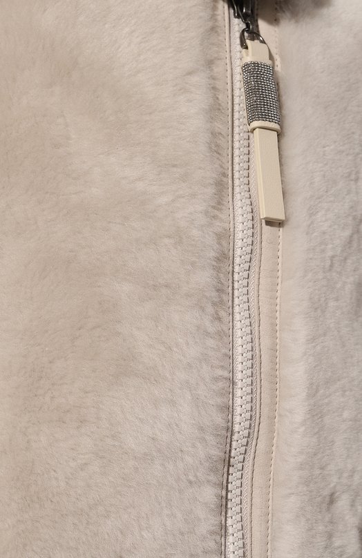 Шуба из овчины Brunello Cucinelli MPMFS2744 Бежевый  MPMFS2744 Фото 5