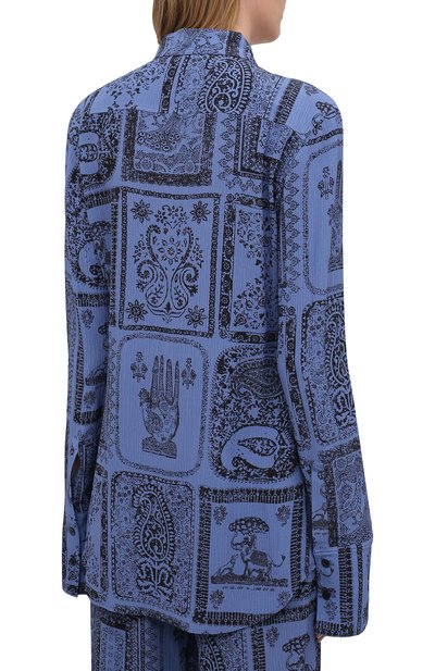 Рубашка из вискозы ACNE STUDIOS голубого цвета по цене 54500 руб., арт. AC0336, фото 4 Рубашка из вискозы ACNE STUDIOS, арт. AC0336, фото 4