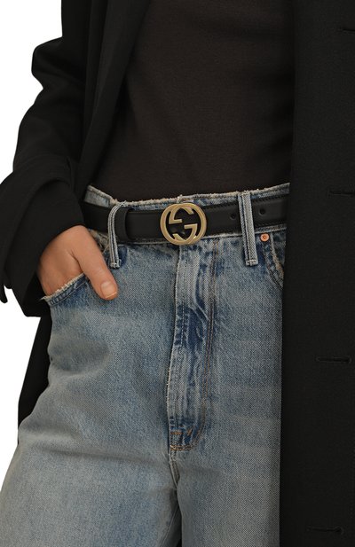 Кожаный ремень GUCCI черного цвета по цене 50400 руб., арт. 370717 AP00G, фото 2 Кожаный ремень GUCCI, арт. 370717 AP00G, фото 2