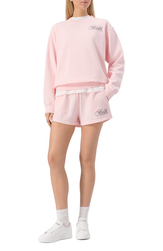 Хлопковые шорты Sporty and Rich SH037620078P140 Розовый  SH037620078P140 Фото 2