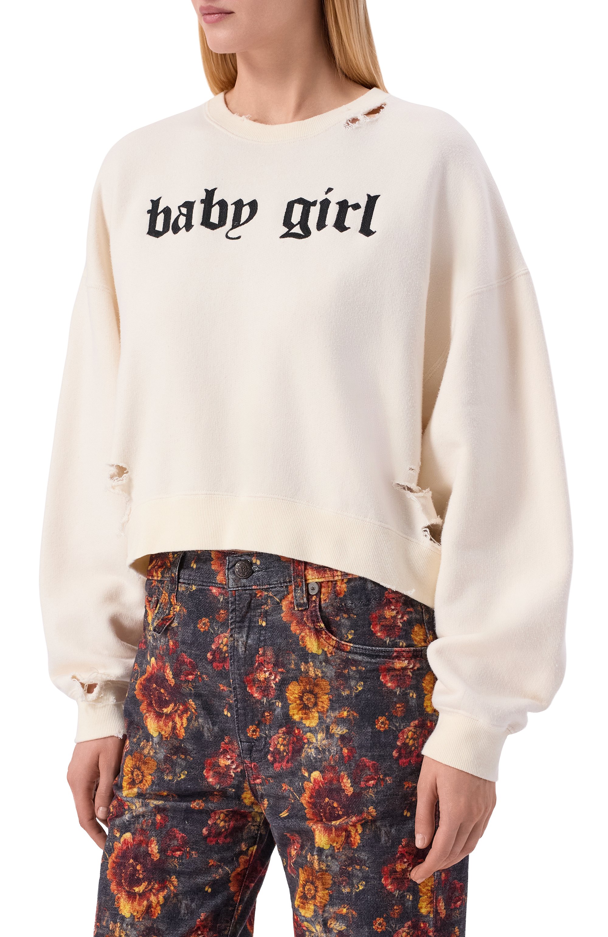 Свитшот из  хлопка и лиоцелла  R13, арт. R13WK094-K135B, фото 3