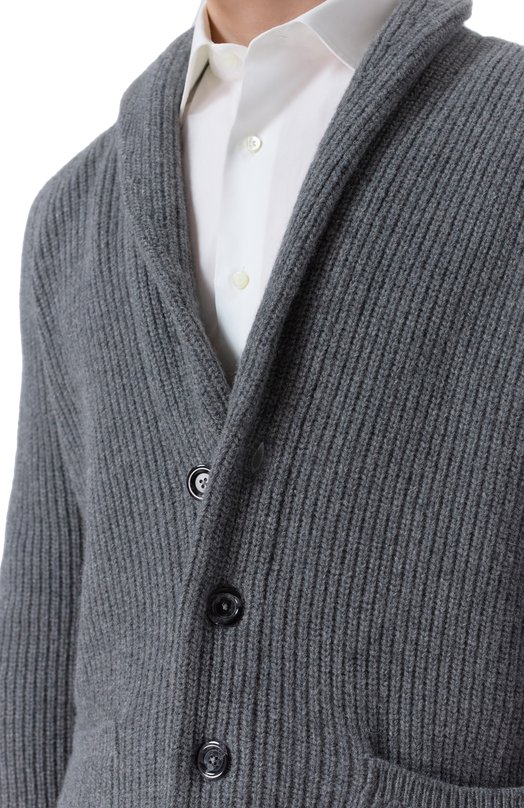 Кардиган из шерсти и кашемира Andrea Campagna M5625-6145FB Серый  M5625-6145FB Фото 5