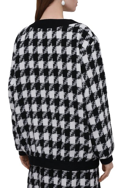 Кардиган из шерсти и вискозы BOTROIS черно-белого цвета по цене 28900 руб., арт. SKU00001381, фото 4 Кардиган из шерсти и вискозы BOTROIS, арт. SKU00001381, фото 4