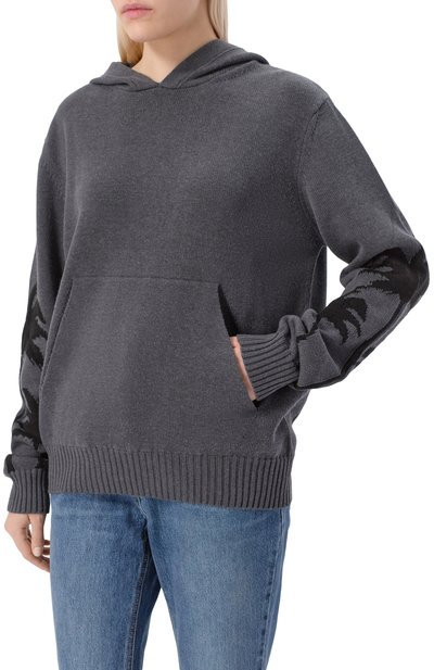 Худи из хлопка и шерсти PALM ANGELS, арт. PWHU018F25KNI001, фото 3