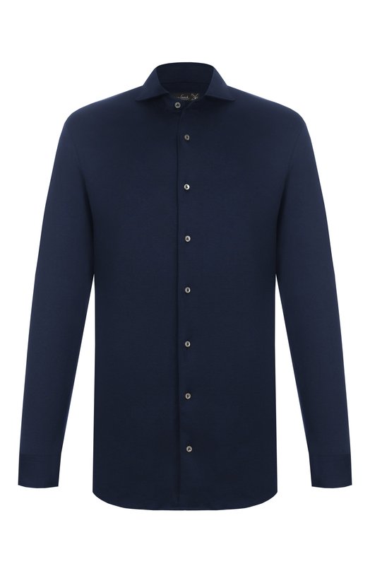 Хлопковая рубашка Van Laack VL-PER-LSF/180031/3XL Синий VL-PER-LSF/180031/3XL