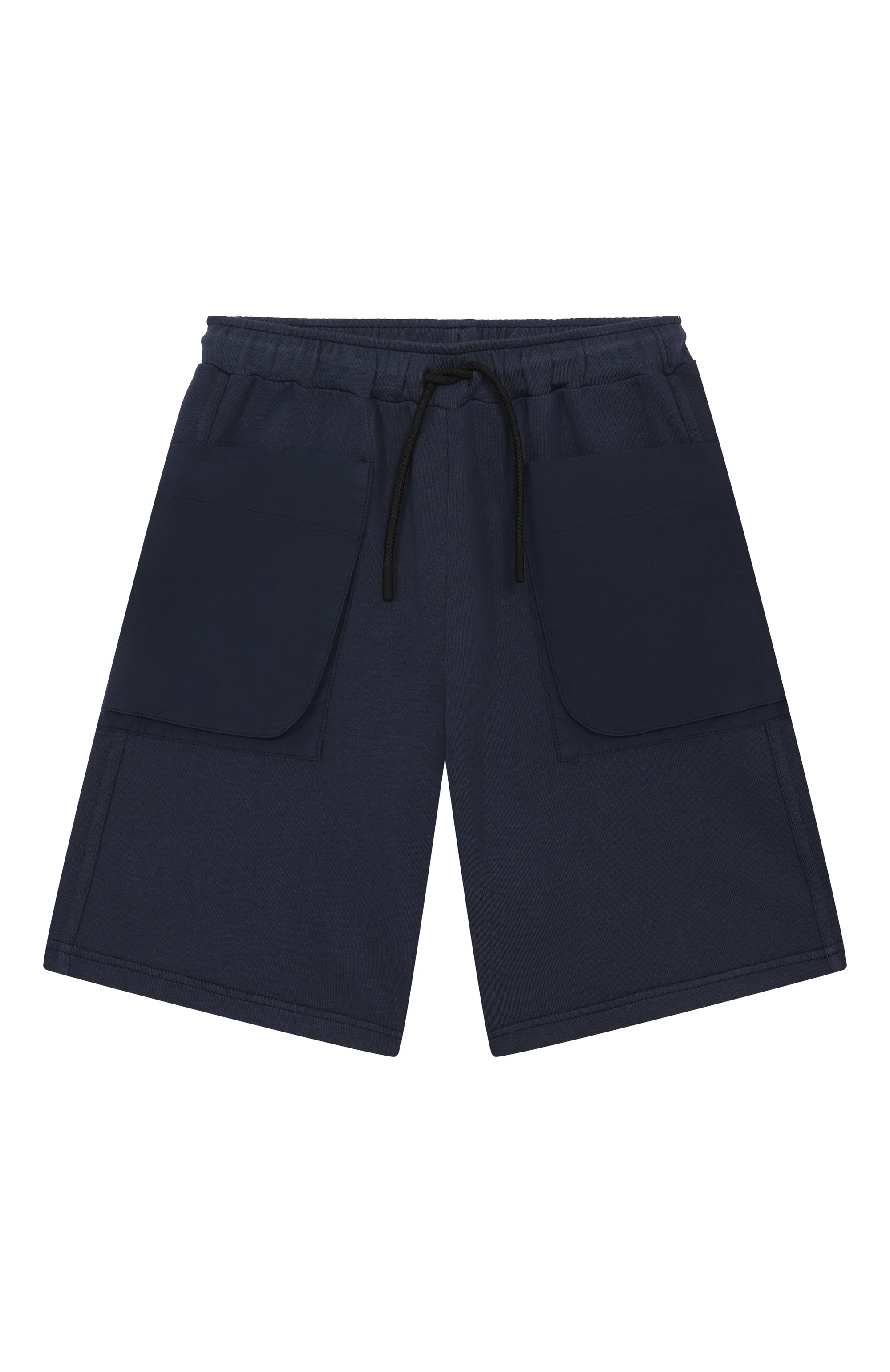 Хлопковые шорты-карго ASPESI темно-синего цвета по цене 15200 руб., арт. S25020PBM7067/6A-8A, фото 1 Хлопковые шорты-карго ASPESI, арт. S25020PBM7067/6A-8A, фото 1