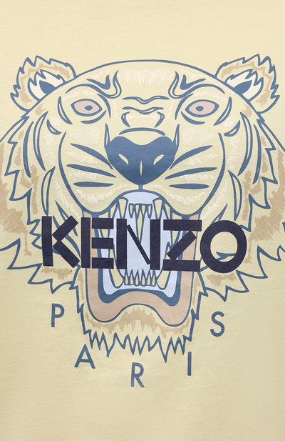 Хлопковая футболка KENZO желтого цвета по цене 13800 руб., арт. FC52TS8464YM, фото 5 Хлопковая футболка KENZO, арт. FC52TS8464YM, фото 5