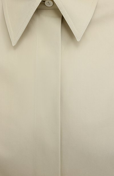 Хлопковая рубашка JIL SANDER зеленого цвета по цене 71900 руб., арт. JSWR605705-WR243900, фото 5 Хлопковая рубашка JIL SANDER, арт. JSWR605705-WR243900, фото 5