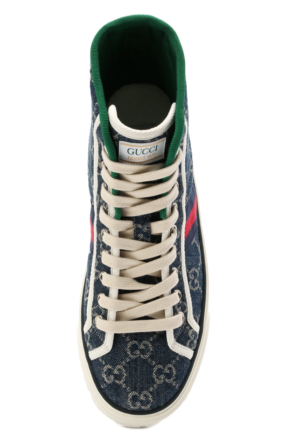 Текстильные кеды tennis 1977 GUCCI синего цвета по цене 92160 руб., арт. 625807/2KQ90, фото 5 Текстильные кеды tennis 1977 GUCCI, арт. 625807/2KQ90, фото 5