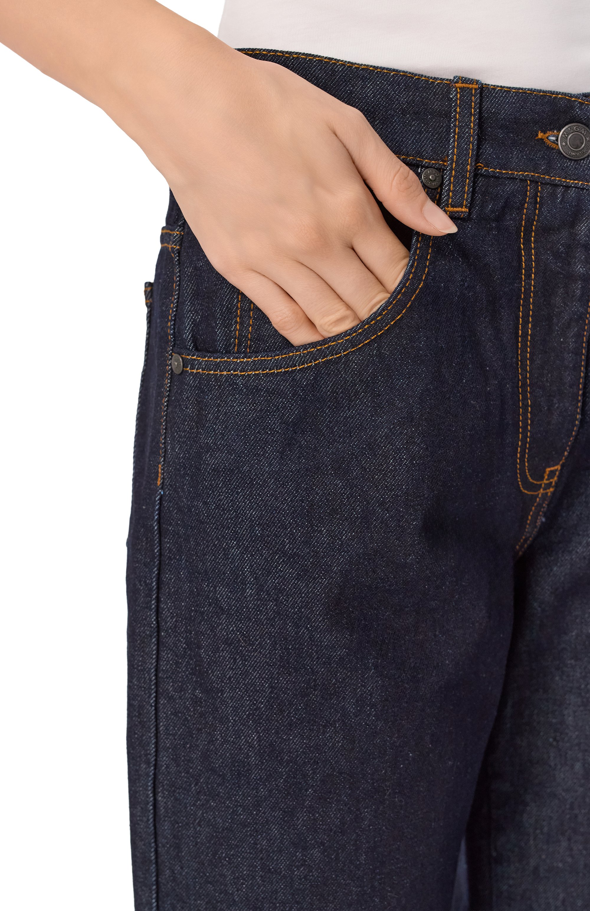 Джинсы MSGM темно-синего цвета по цене 29950 руб., арт. 3941MDP235/257763, фото 5 Джинсы MSGM, арт. 3941MDP235/257763, фото 5